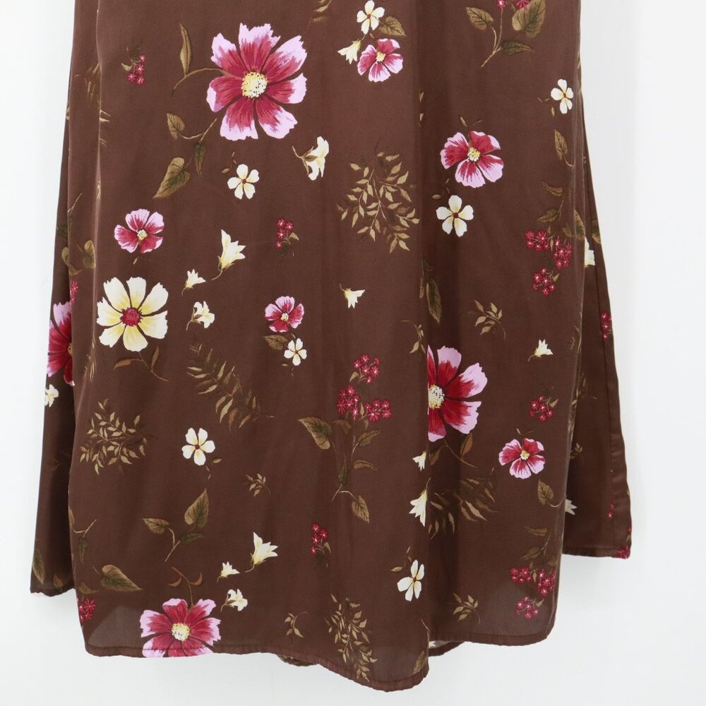 Old Navy Slip Dress Women M Brown Bloomcore Feminine Cottagecore Girly Y2K Style - Picture 11 of 16